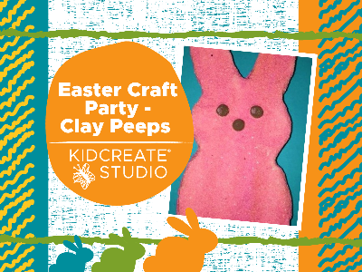 Kidcreate Studio - Eden Prairie. Easter Craft Party- Clay Peeps Workshop (18 Months-6 Years)